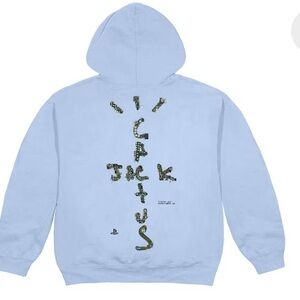 Travis Scott Light Blue Hoodie